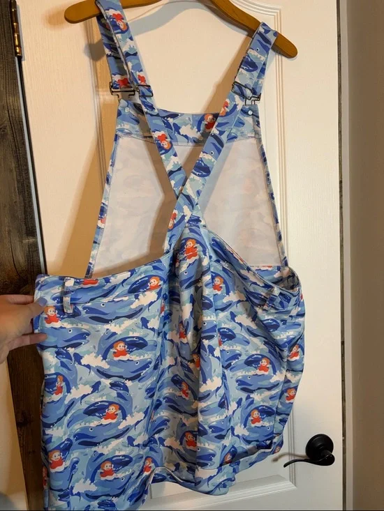 Her Universe Ponyo Blue and Light Blue Ocean Print shortalls size 3X - Picture 5 of 5